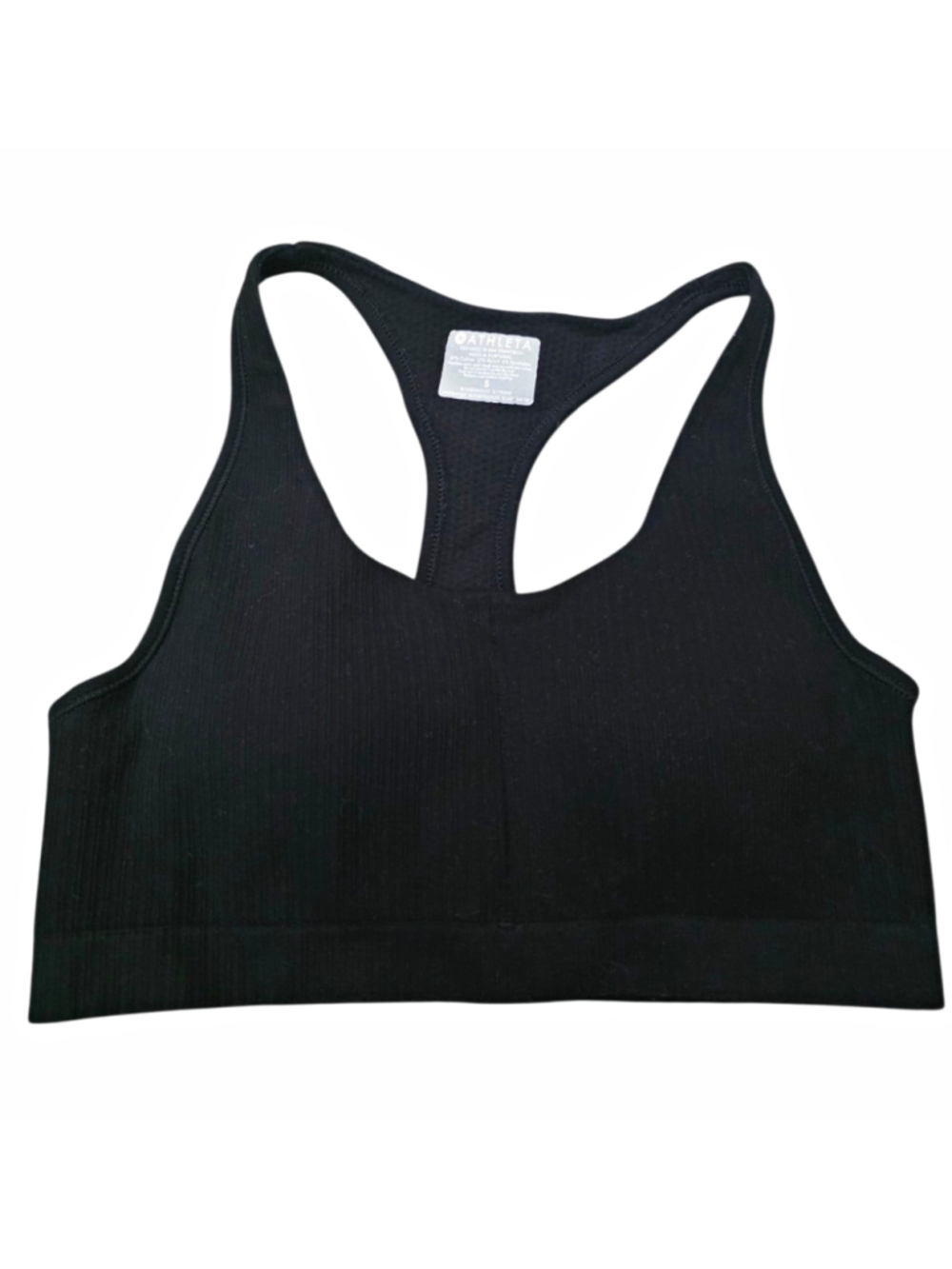 Athleta Sports Bra Black Size S Medium Support Racerback Wireless